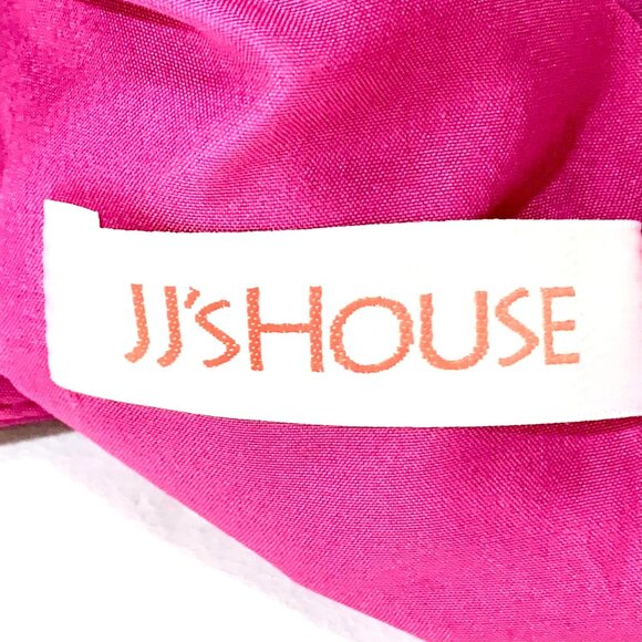 Fuchsia Ruffle-Front Chiffon Bridesmaid Dress V-Neckline Waist Knee-Length New - Picture 11 of 12